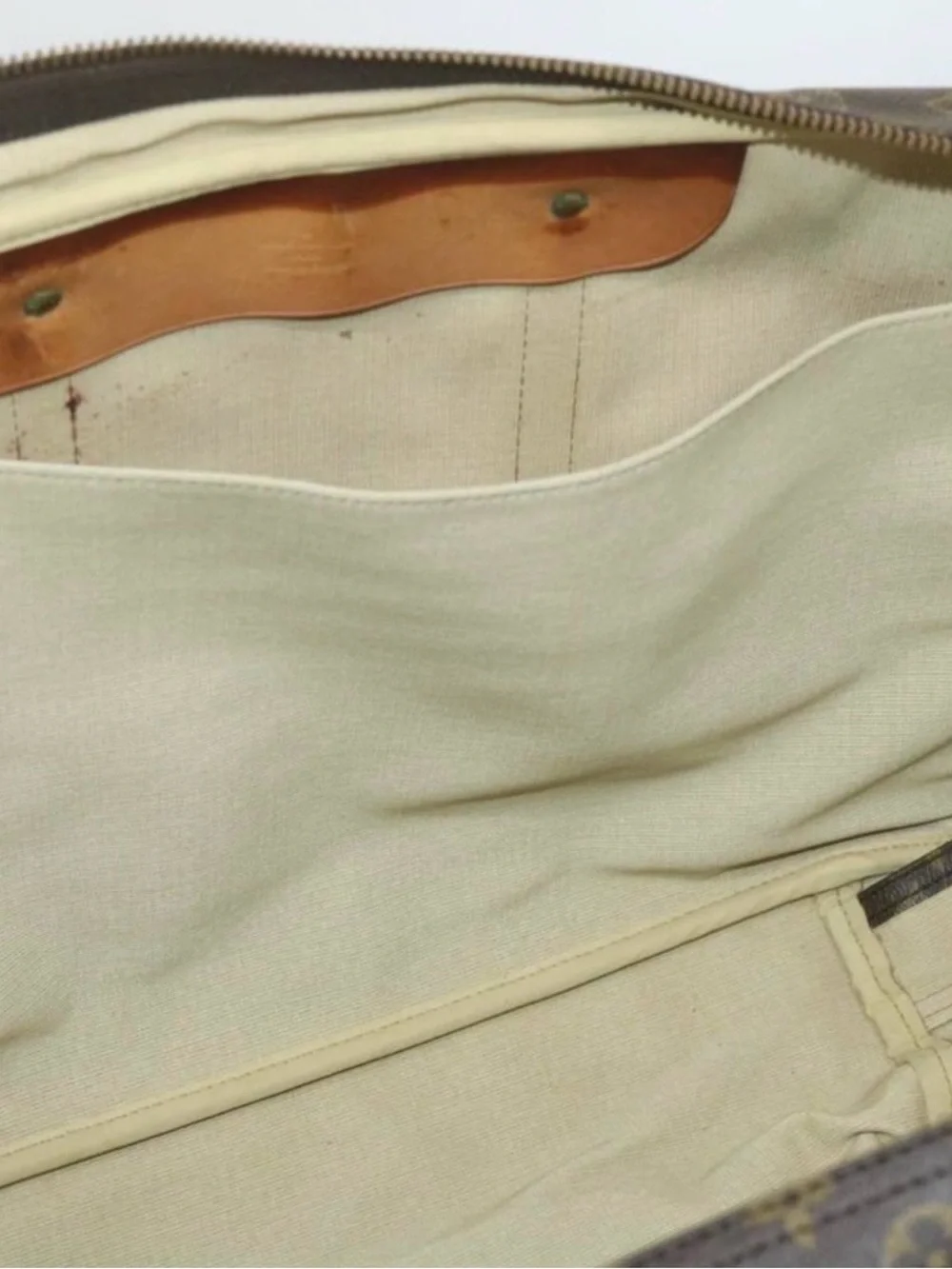 Louis Vuitton Monogram Canvas Travel Duffel with Tan Leather Trim